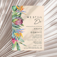 Colorful Tropical Floral Peach We Still Do Renewal