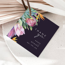 Colorful Tropical Floral | Purple Thank You Favor Tags