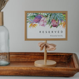 Colorful Tropical Floral | Reserved Sign