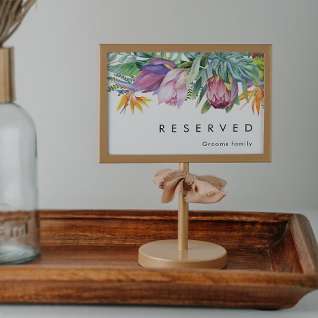 Colorful Tropical Floral | Reserved Sign (Creator Uploaded)