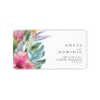 Colorful Tropical Floral | Wedding RSVP Address Label