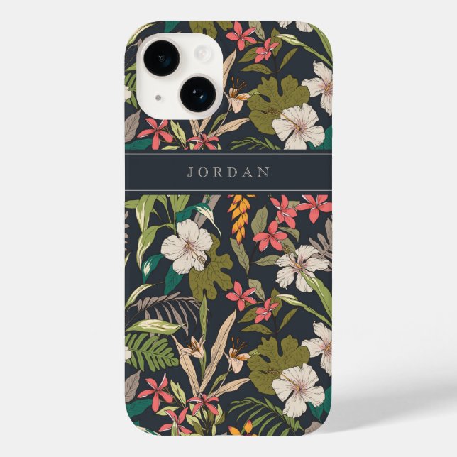 Colorful Tropical Flower Pattern Case-Mate iPhone Case (Back)