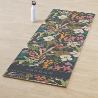 Colorful Tropical Flower Pattern Yoga Mat