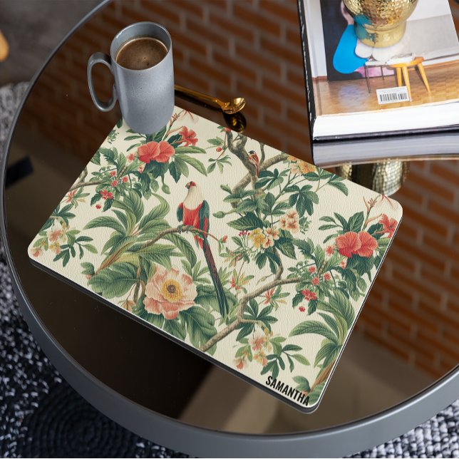 Colorful Tropical Flowers Birds Placemat (Creator Uploaded)