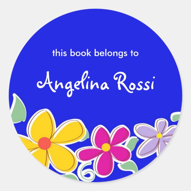 Colorful Tropical Flowers, Bookplates (Front)