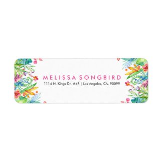 Colorful Tropical Flowers Frame