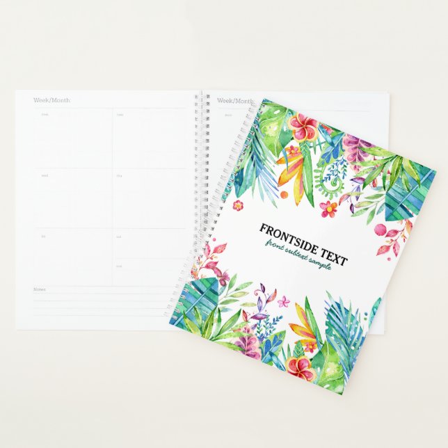 Colorful Tropical Flowers & Leafs Design Planner (Display)