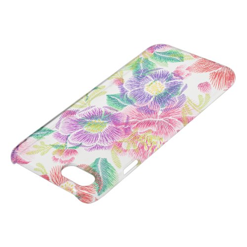 Colorful Tropical Flowers Pattern GR3 iPhone SE87 Case