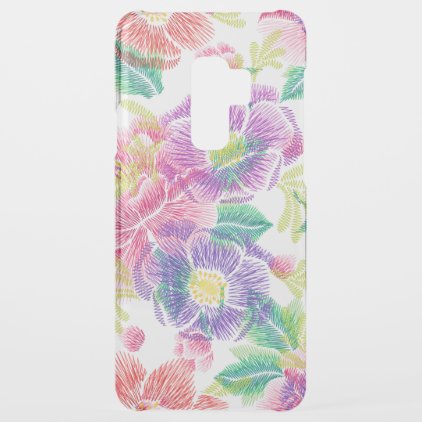 Colorful Tropical Flowers Pattern Uncommon Samsung Galaxy S9 Plus Case