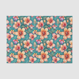 Colorful Tropical Flowers Tissue Paper