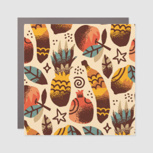 Colorful Tropical Fruit Mix Pattern Car Magnet