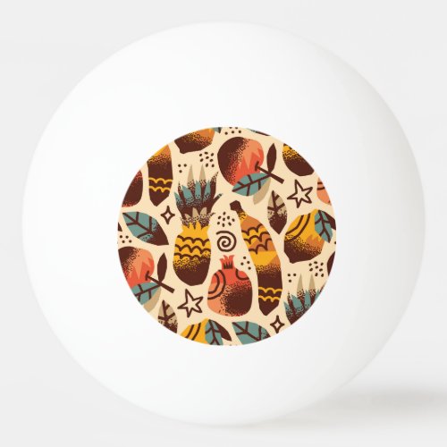 Colorful Tropical Fruit Mix Pattern Ping Pong Ball