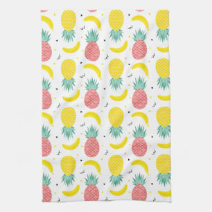 Colorful Tropical Fruit Pattern Kitchen Towel