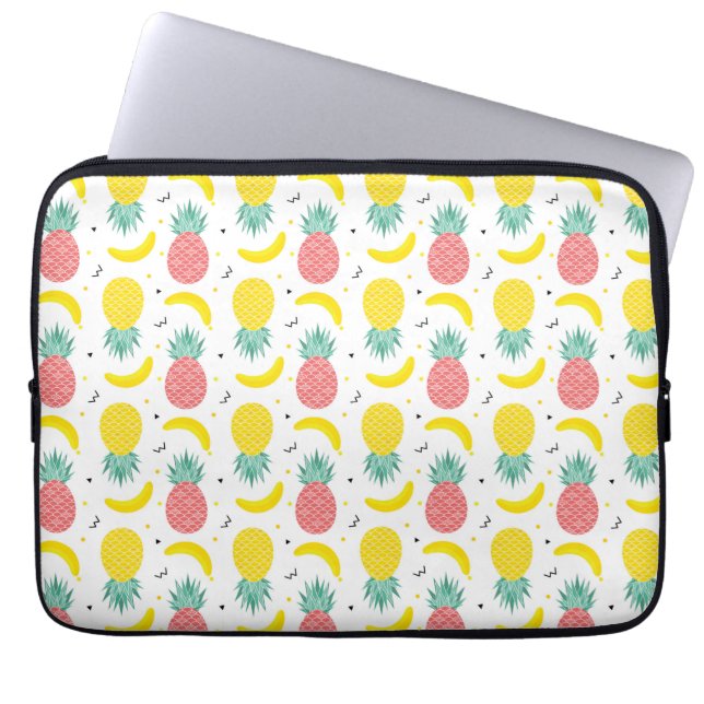 Colorful Tropical Fruit Pattern Laptop Sleeve (Front)