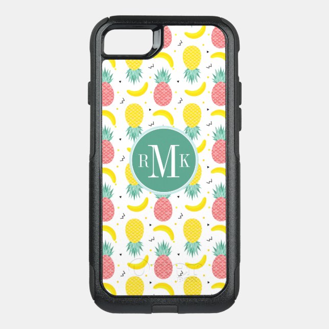 Colorful Tropical Fruit Pattern Otterbox iPhone Case (Back)