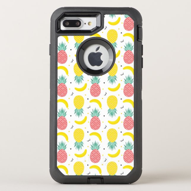 Colorful Tropical Fruit Pattern Otterbox iPhone Case (Back)