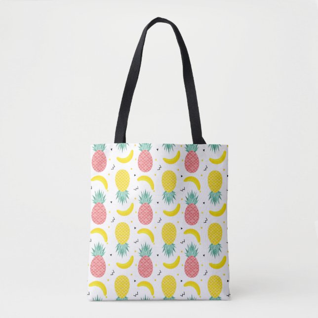 Colorful Tropical Fruit Pattern Tote Bag (Front)