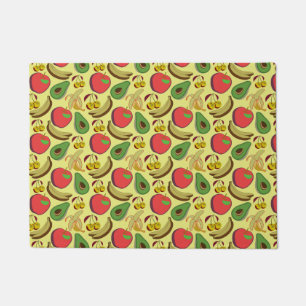 Colorful tropical fruit seamless pattern doormat