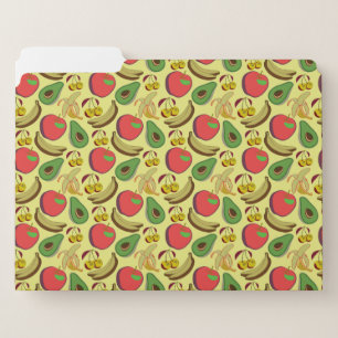 Colorful tropical fruit seamless pattern file folder