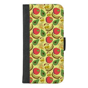 Colorful tropical fruit seamless pattern iPhone 8/7 plus wallet case