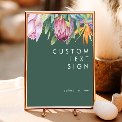 Colorful Tropical  Green Cards and Gifts Custom Poster