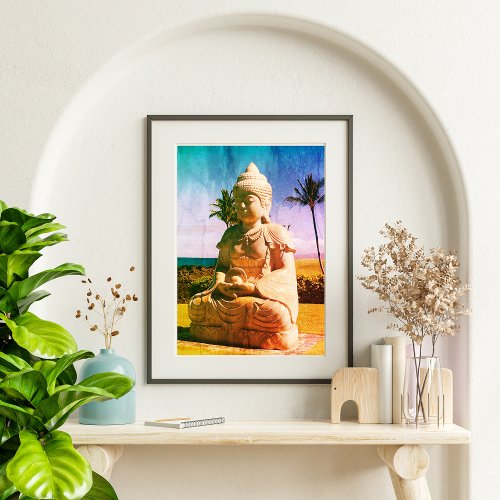 Colorful Tropical Hawaiian Buddha Poster