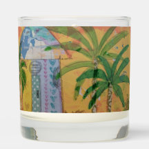 Colorful Tropical Hut Polkadot Door