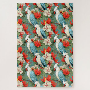 Colorful Tropical Jungle Parrot Difficult Jigsaw Puzzle