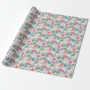 Colorful Tropical Jungle Seamless Print Wrapping Paper