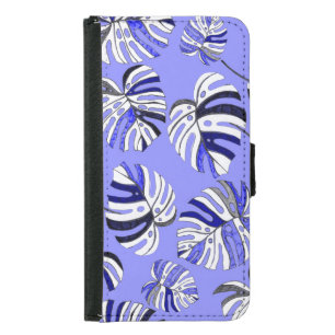 Colorful tropical leaves, modern luxury pattern. samsung galaxy s5 wallet case