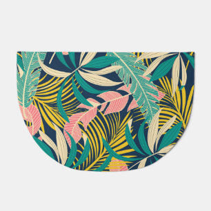 Colorful tropical leaves: summer pattern. doormat
