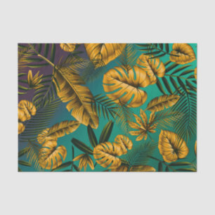 Colorful Tropical Leaves Tissue Paper