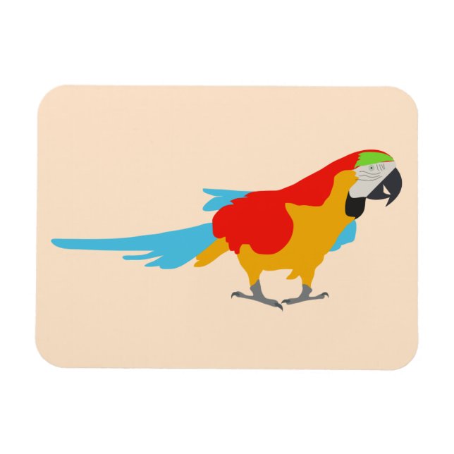 Colorful Tropical Macaw Magnet (Horizontal)