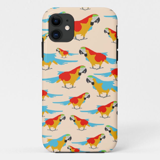 Colorful Tropical Macaw Pattern Case-Mate iPhone Case (Back)