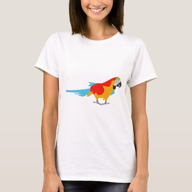 Colorful Tropical Macaw  T-Shirt (Front)