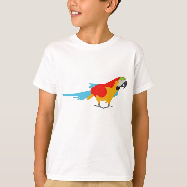 Colorful Tropical Macaw T-Shirt (Front)