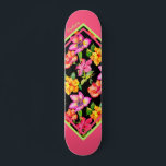 Colorful Tropical Modern Floral Personalized Name Skateboard<br><div class="desc">This modern design features a colorful tropical floral pattern with your personalized name. Personalize by editing the text in the text box provided.
#skate #skater #skateboards #skaterlife #cool #tropicool #sports #outdoor #fun</div>