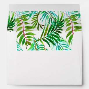 Colorful Tropical Palm Leaves Greenery Envelope 3