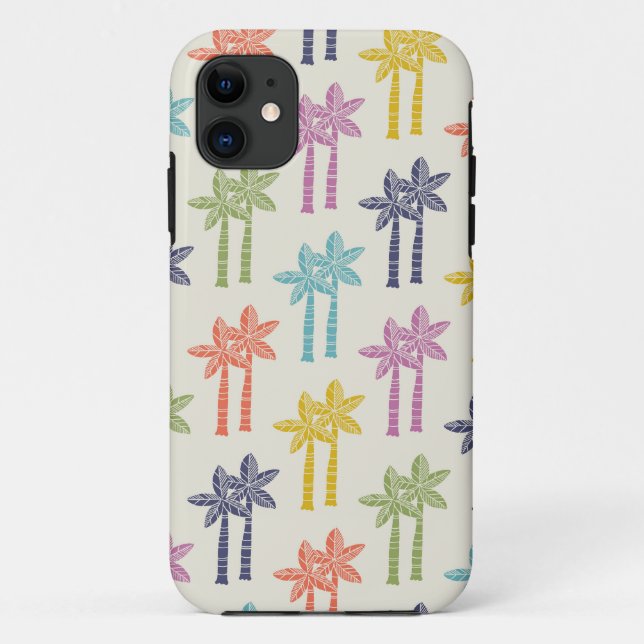 Colorful Tropical Palm Tree Pattern Case-Mate iPhone Case (Back)