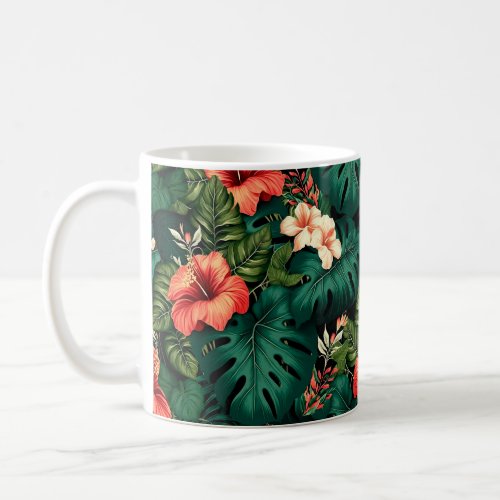Colorful Tropical Paradise Hawaii Aloha Flowers Coffee Mug