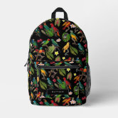 colorful tropical leaf pattern printed backpack | Zazzle display picture 1