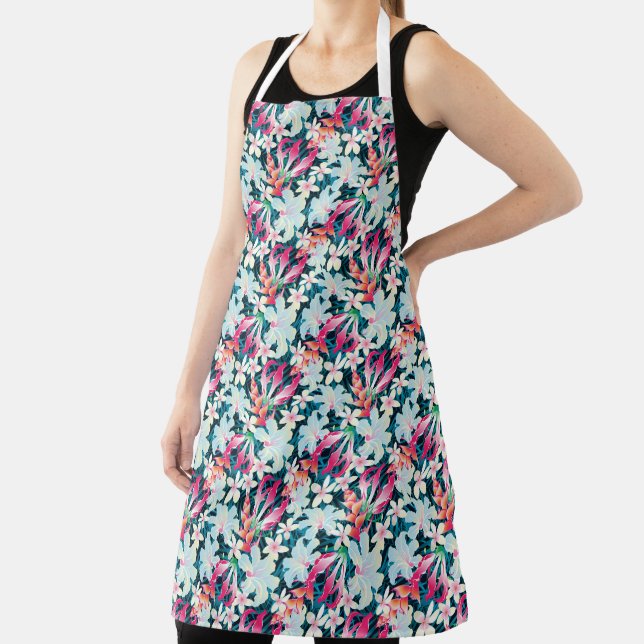 Colorful Tropical Pattern Apron (Insitu)