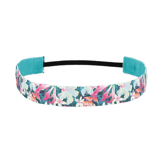 Colorful Tropical Pattern Athletic Headband (Front)