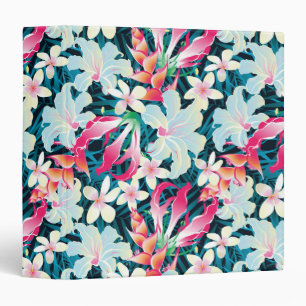 Colorful Tropical Pattern Binder