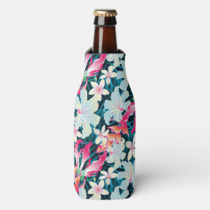 Colorful Tropical Pattern Bottle Cooler