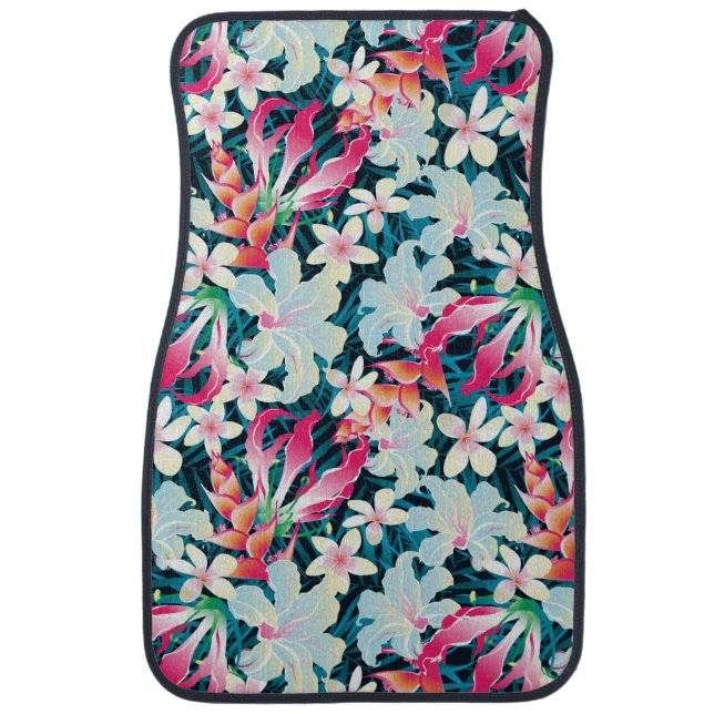 Colorful Tropical Pattern Car Mat (Front)