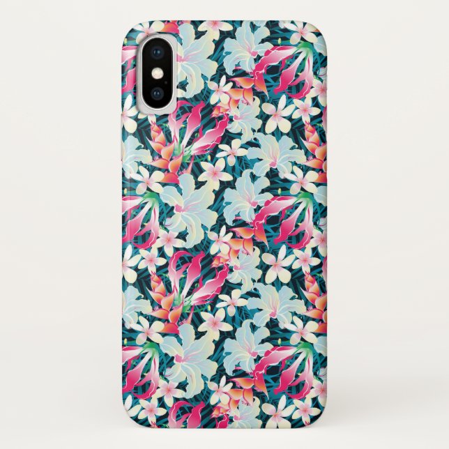 Colorful Tropical Pattern Case-Mate iPhone Case (Back)