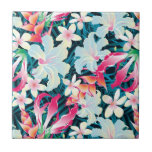 Colorful Tropical Pattern Ceramic Tile