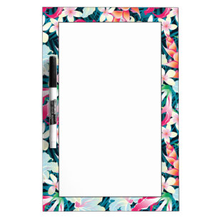 Colorful Tropical Pattern Dry Erase Board