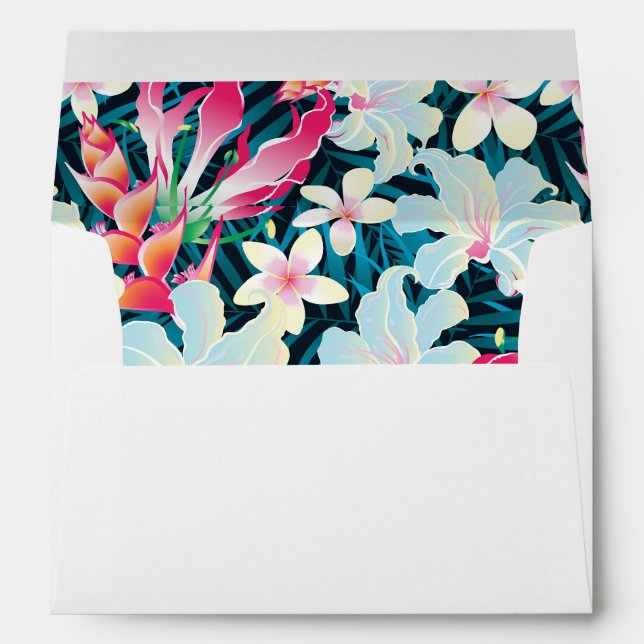 Colorful Tropical Pattern Envelope (Back (Bottom))